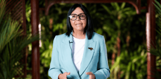Delcy Rodríguez durante el anuncio sobre la eliminación de las alcabalas policiales en Venezuela