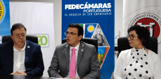 Presidente de Fedecámaras Portuguesa durante rueda de prensa por convenio con Universidad Fermín Toro