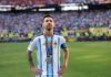 Lionel Messi con la camiseta de la selección argentina durante el Mundial 2026