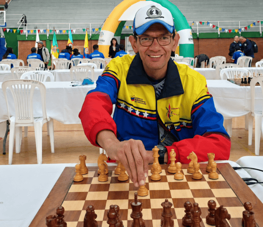 Yorman Ali Rojas durante el Torneo Internacional de Ajedrez Rápido Boyacá en Colombia