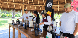 Baristas participan en el I Campeonato Regional AeroPress Portuguesa.
