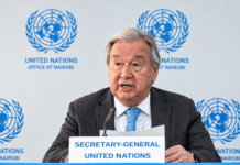 La ONU pide responsabilidad a los gobiernos ante los riesgos de una IA “desbocada” António Guterres, secretario general de la ONU, durante una comparecencia pública en Nairobi.