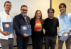 Representantes de Corpotur y la Cámara de Turismo de Portuguesa junto a los ponentes del taller sobre inteligencia artificial