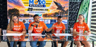 Gregory Laitouini, cofundador de Modo Running, durante la presentación de la cuarta edición de la carrera en Portuguesa