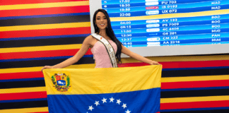 Leinys Rivera sale de Venezuela rumbo al Miss Turismo Universo 2026