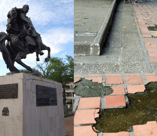 En estado deplorable se encuentra la plaza Bolívar de Araure Plaza Bolívar de Araure en estado de deterioro