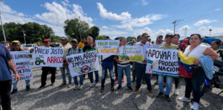Productores de Portuguesa protestan por el precio del arroz y rechazan importaciones agrícolas