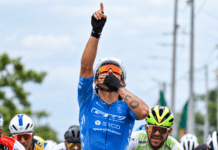 Nicolás Gómez ganó en Araure la cuarta etapa y Urián mantuvo el liderato Nicolás Gómez celebra su victoria en la llegada de la Vuelta a Venezuela en Araure